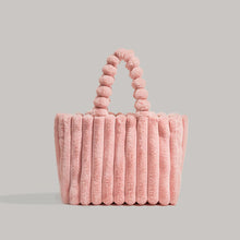 Elegante Plüsch-Umhängetasche für Damen – Rosa