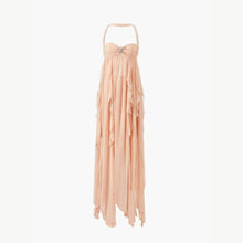 Aurelia | Damen Rückenfreies Maxikleid Volants – Rückenfrei Maxi Volant 2026 – Pfirsich
