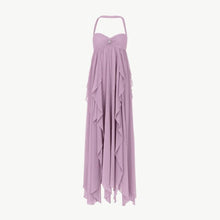 Aurelia | Damen Rückenfreies Maxikleid Volants – Rückenfrei Maxi Volant 2026 – Lila