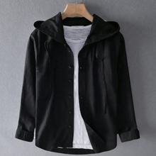 Maralina | Raffinierte Bluse mit Kapuze – Schwarz