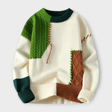 Leonardo - Exklusiv-Strickpullover – Grün - Braun