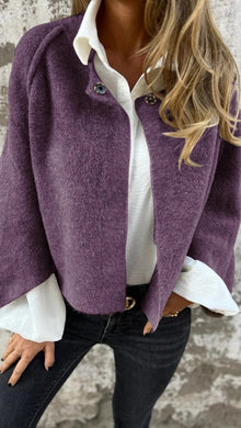 Keylah - Elegante Strick Jacke – Lila