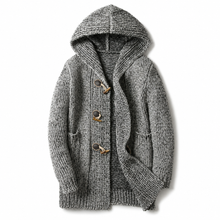 Lyndan – Langer Cardigan MIT Kapuze Und Knebelknöpfen – Grau