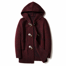 Lyndan – Langer Cardigan MIT Kapuze Und Knebelknöpfen – Rot