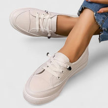 Julia | Damen Frühlings Klassische Schnürsneaker – Beige
