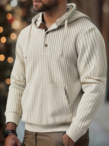 Karlis - Winter Kapuzen Pullover – Khaki
