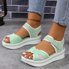 StrapEase™ – Bequeme Damen Mesh Sandalen mit Klettverschluss – Hellgrün