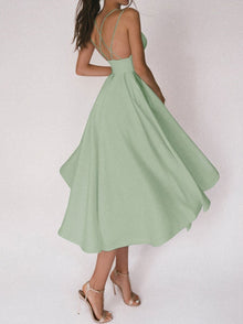 Rosebud | Kleid mit V-Ausschnitt und Trägern – Grün