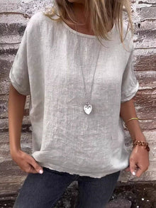 Kelly® | Minimalistisches, lässiges Top – Creme