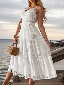 Stylisches Sommer-Boho-Kleid – Weiß