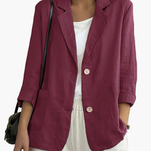 Damen Blazer im lässigen Business Look – Dunkelrot