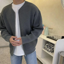 LOIC – Herren-Strickjacke – Bequemer Cardigan im Minimalistischen Stil – Grau