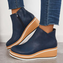 Nikkole - Stilvolle Damenstiefel mit Reißverschluss – Blau