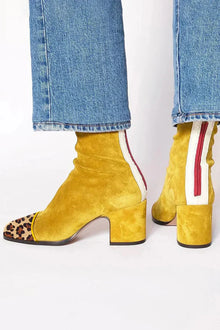 Eva™ | Elegante Stiefel mit Absatz – Gelb