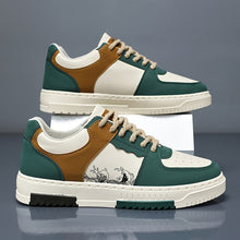 Stylische Retro Schnürsneaker mit hoher Sohle für Herren | Ideal für Outdoor-Aktivitäten – Grün