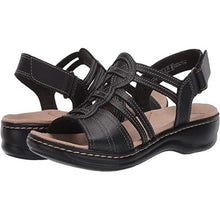 Paloma® | Weiche, stützende, verstellbare Damensandalen – Schwarz