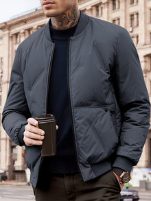 Warme Fleece Winterjacke Für Herren | Perfekt für Outdoor-Aktivitäten – Blau