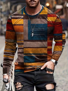 Kellan – Langärmliges Hemd MIT Geometrischem Patchwork-print – Mehrfarbig