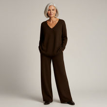 Laen - Zweiteiliges Set Mit V-Ausschnitt – Dunkelbraun