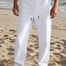 Struktur & Stil – Leichte Leinenhose – Weiß