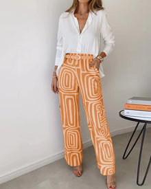 Isalya - Elegantes Zweiteiler-Set für Damen – Orange
