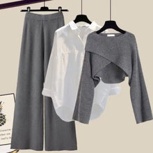 Dreiteiliges Langarm-Outfit für die Herbst/Winter-Saison – Grau