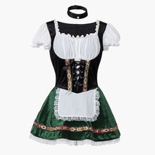 Elegantes Mini Dirndl kleid für Damen - Oktoberfest 2025 – Grün
