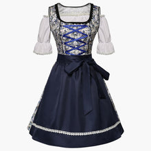 Geblümtes Dirndl kleid für Damen - Oktoberfest 2025 – Marineblau