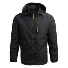 Leichte Dünne Softshelljacke mit Kapuze für Herren | Ideal für den Winter – Schwarz
