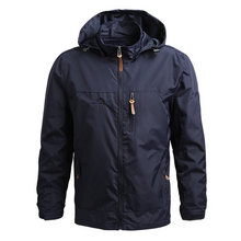 Leichte Dünne Softshelljacke mit Kapuze für Herren | Ideal für den Winter – Blau