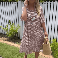 Zora | Von Ozeanen inspiriertes, luftiges Sommerkleid – Braun