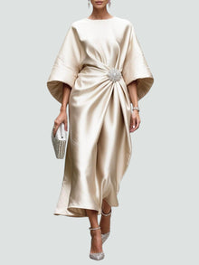 Isadora - Elegantes Maxikleid im zeitlosen Design – BEIGE