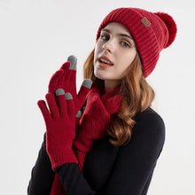 Trendy Damen Winter Beanie Set - Lara – Bordeaux