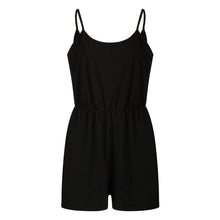 Damen stylischer Jumpsuit mit verstellbaren Trägern und Gummizug in der Taille Drune – Schwarz