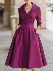 Eliana - Midikleid mit Wickeldesign – Lila
