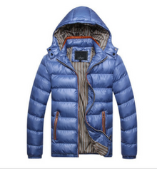 Herren-Steppjacke mit glänzender Oberfläche - Maden – Blau
