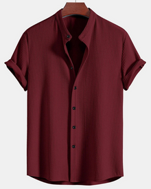 Herren Stilvolles Polo Shirt | Eleganter Stehkragen – Rot