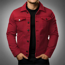 Leroy - Stilvolle Jeansjacke für Herren – Rot