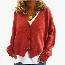 Gwen – Langärmelige Strickjacke – Orange