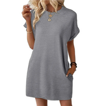 Elviaa – Elegantes Minikleid Mit Tasche – Grau