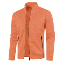 Henrik™ – Zeitloses Strickjacke mit Reißverschluss – Orange