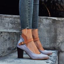 Molina - Bequemer Eleganter Damen Schuh mit Absatz – Grau