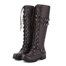 Damen Schnürstiefel mit Schnallendetails | Lässig – Braun