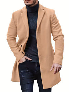 Elegante Einreiher Winterjacke Für Herren | Ideal für Winter – Khaki