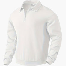 Anton | Vintage Zip-Up Pullover – Weiß