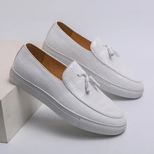 Zyrus - Herren Leder Loafers Elegant Bequem – Weiß