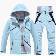 Zweiteiliges Ski Set für Unisex – Hellblau