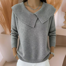 Yamina - Gemütlicher Pullover Mit Kragen – Grau