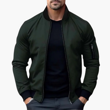 Klassische Bomberjacke für Männer - Reißverschluss und Stil – Grün