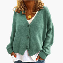 Gwen – Langärmelige Strickjacke – Grün